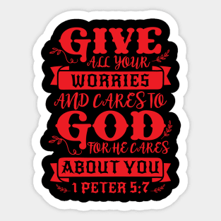 1 Peter 5:7 Sticker